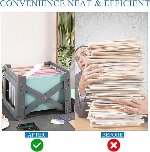 Miniatura 7 de Yaomiao 36 carpetas de archivos colgantes de 11.6 x 9 pulgadas, carpetas colgantes de colores con pestañas tamaño carta, carpetas de archivos para