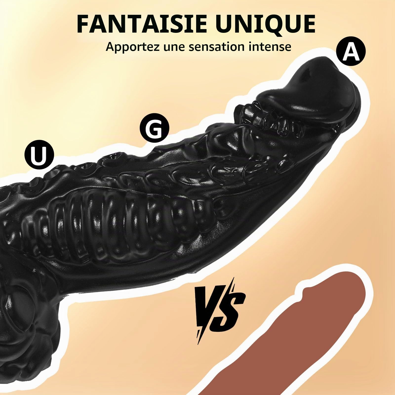 Gros gode noir monstrueux de 12,64 pouces, gode épais de 3,82 pouces de diamètre avec ventouse pour stimulation du point G et jeux anaux, godes extraterrestres, sex toys pour hommes et femmes