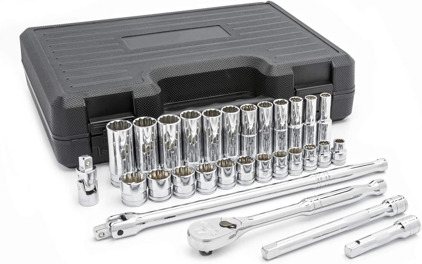 GEARWRENCH 22 Pc. 3/8" Drive 12 Pt. Standard & Deep Mechanics Tool Set, SAE - 80691