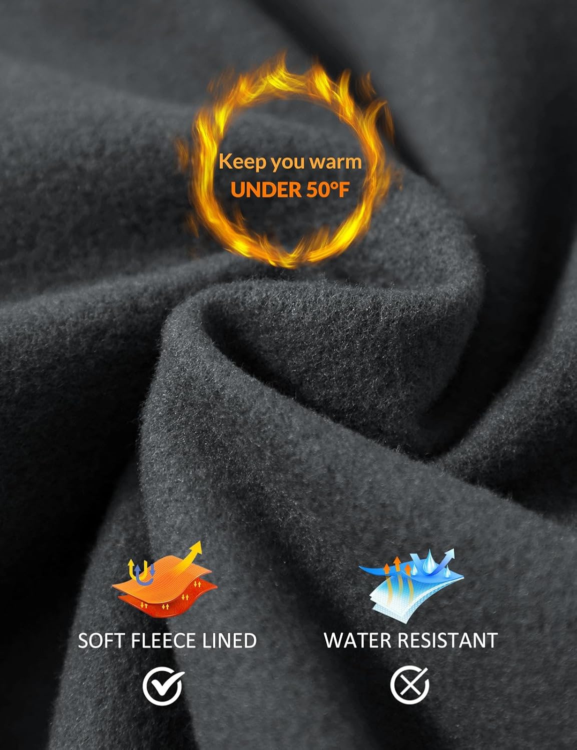 baleaf Winter Clothing Women Leggings Fleece Lined Tights Thermal Warm Thick Cold Weather Gear 1 Pockets Dark Gray XS - Image 4