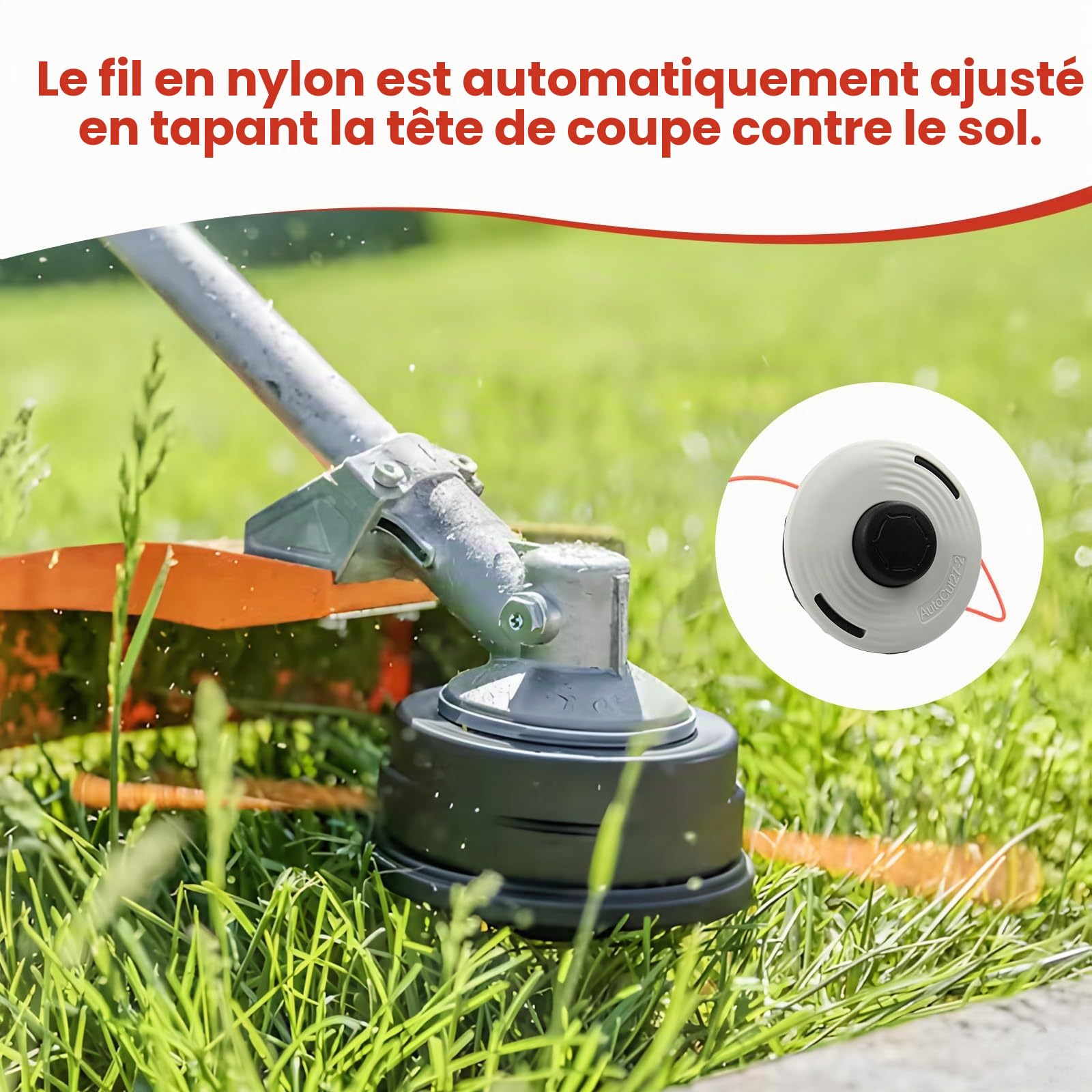 Lot de 2 têtes de débroussailleuse AutoCut 27-2 compatibles avec Stihl FS85 FS90 FS90r FS70r FS55 FS55r FS56rc FS91R FS100RX FS110 FS120 FS130 FS131 FS240 Tête de Rechange pour débroussailleuse 10 x