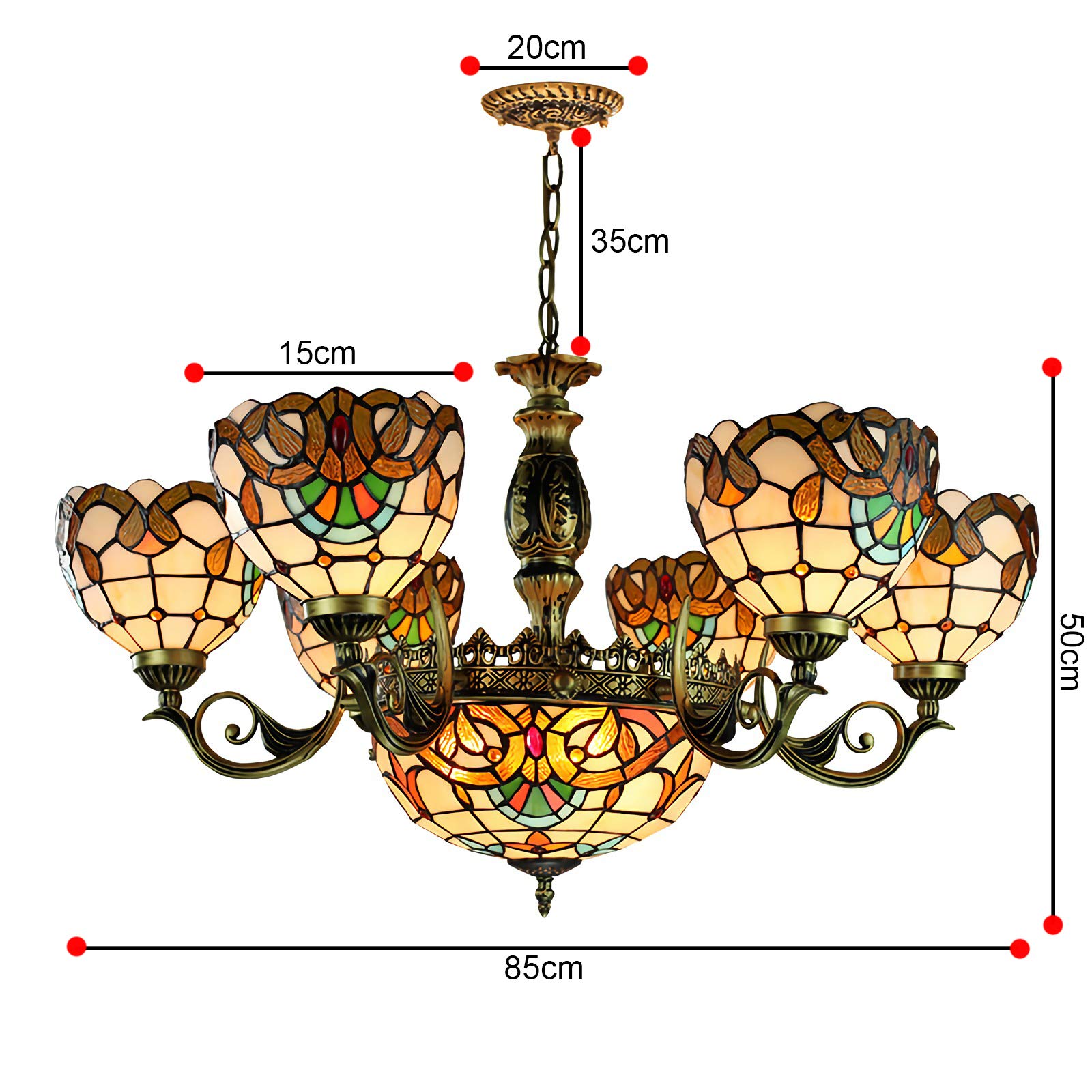 その他 Tiffany Style: 170 Years of Design Tiffany Style Chandeliers Victorian Stained Glass Ceiling
