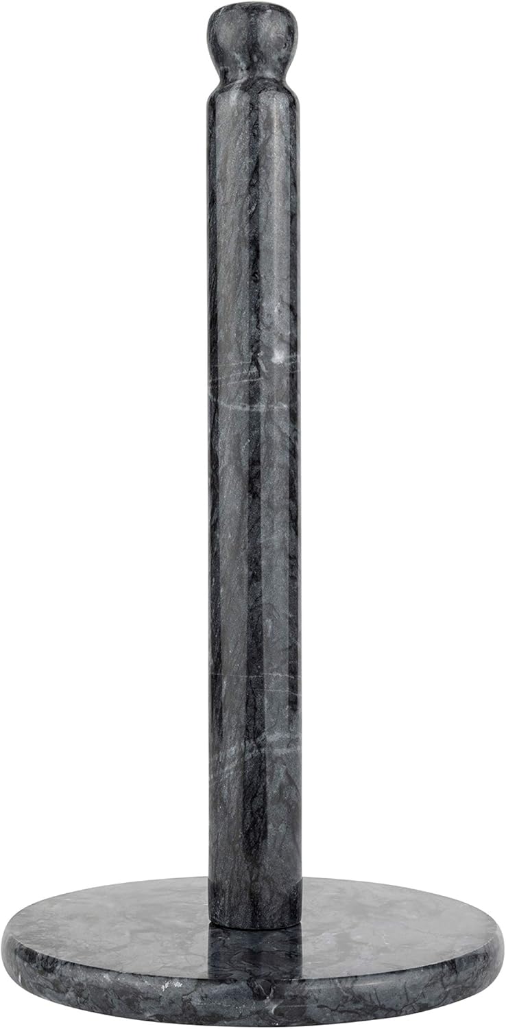 Homeries Marble Paper Towel Holder – Deluxe Upright Towel Dispenser for Kitchen Countertop, Cabinet & Bathrooms – Non Steel & Non Plastic Design – Heavy Duty, Solid Standup Paper Towel Holders -