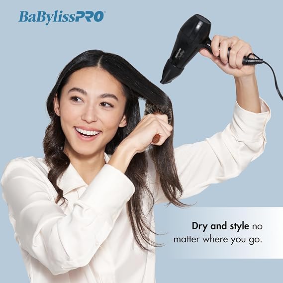 مجفف BaBylissPRO Nano Titanium Bambino المضغوط ، 1 Count (حزمة 1)