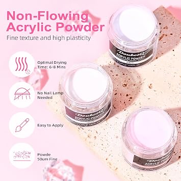DouborQ Acrylic Nail Kit with Electric Nail Drill Nail Lamp,U V Nail Dryer Light Manicure ,False Nail Tips Starter Set Acrylic Nail Art Supplies for Beginner with Everything