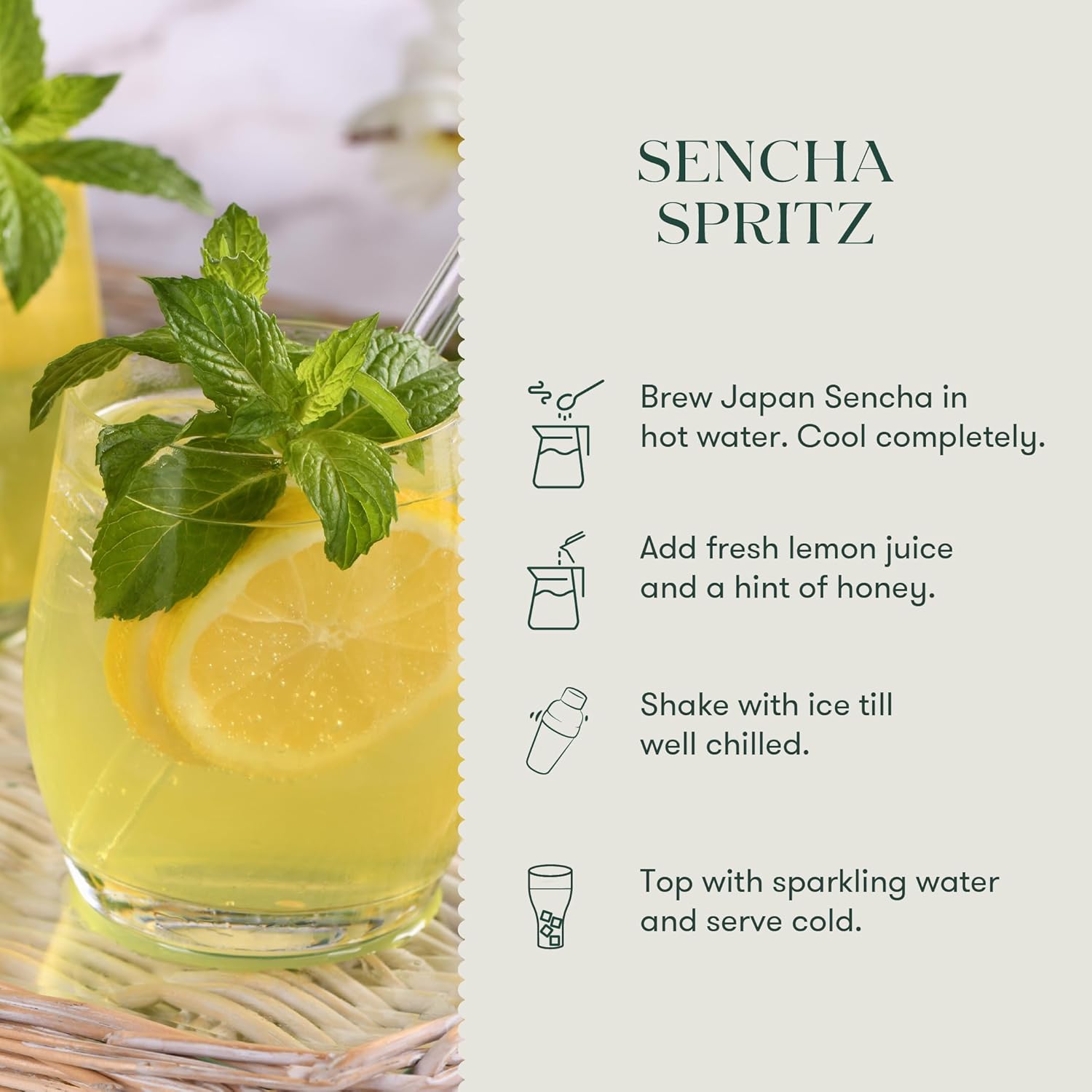 Luxmi Estates Japanese Sencha Green Tea 50g/1.76oz (25 Cups)|Authentic First Flush Sencha Loose Leaf|Mild Rich & Refreshing