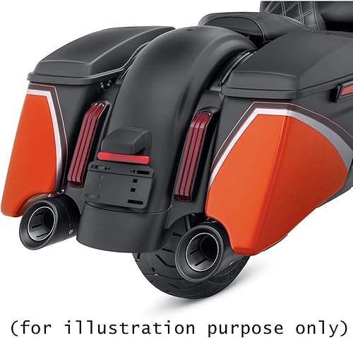 Miniatura 6 de Guardabarros trasero gris / HR3 compatible con CVO Street Glide FLHXSE 2018 y CVO Road Glide FLTRXSE 2018 (reemplazo para OEM)