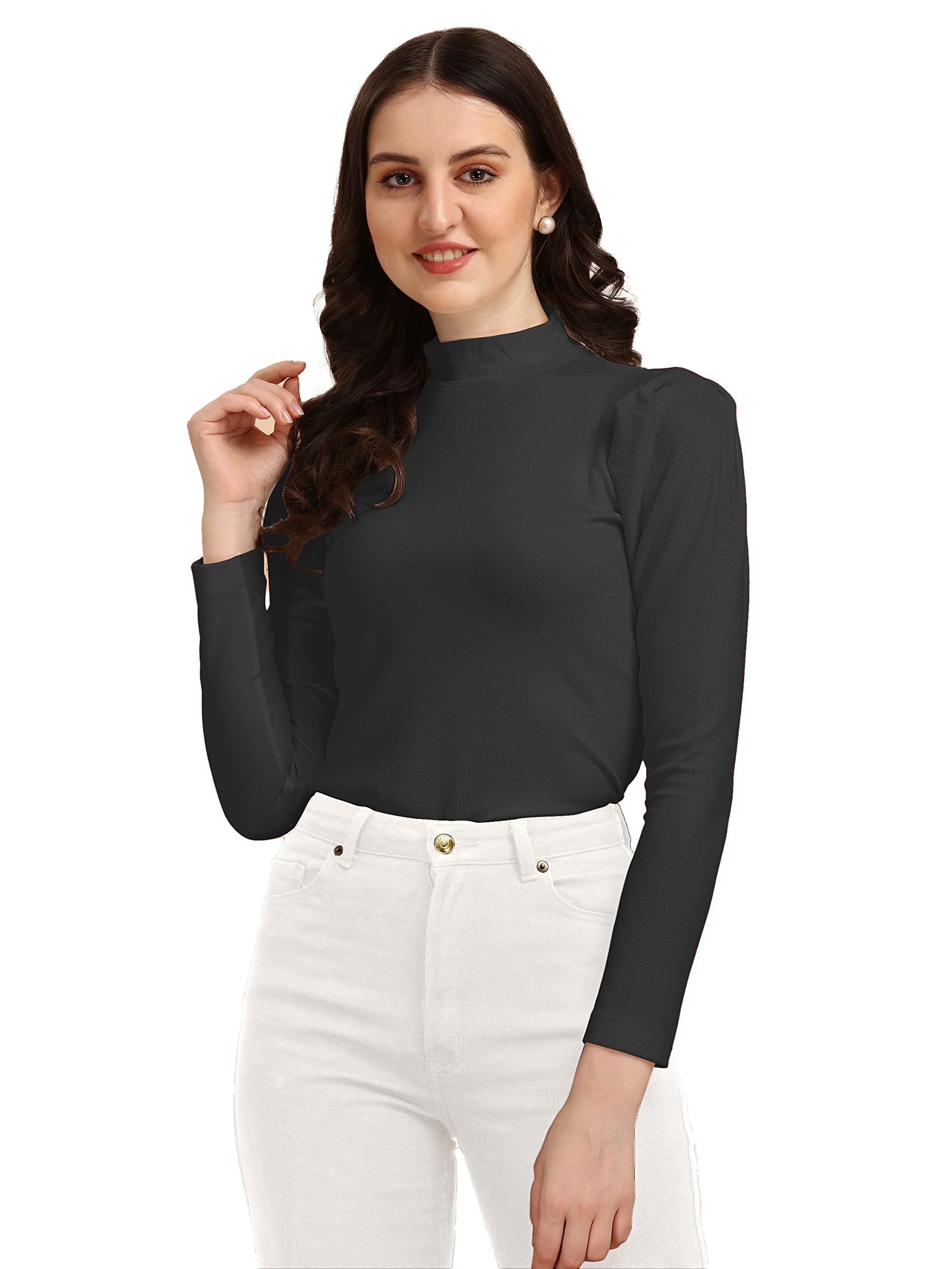WedaniWomen's Regular Long Sleeve Casual Solid Top