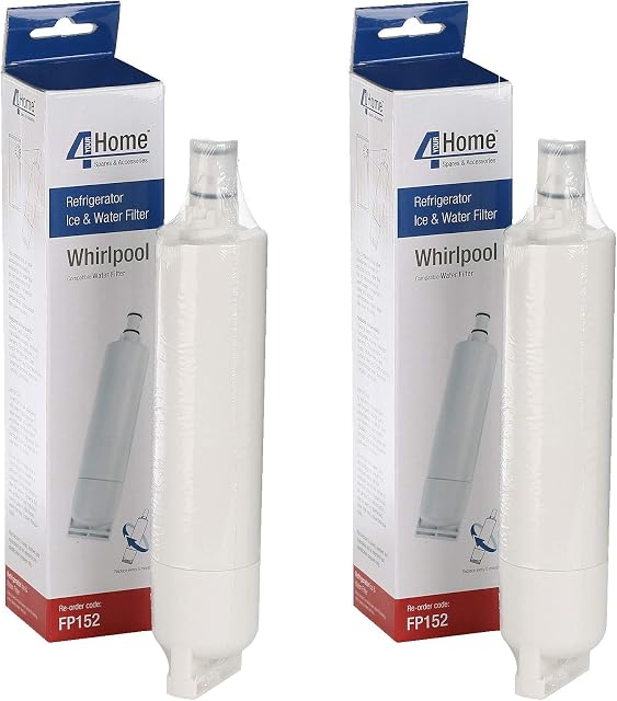 First4Spares Type SBS002 Water Filter Cartridges For Whirlpool Fridges & Freezers Pack x 2