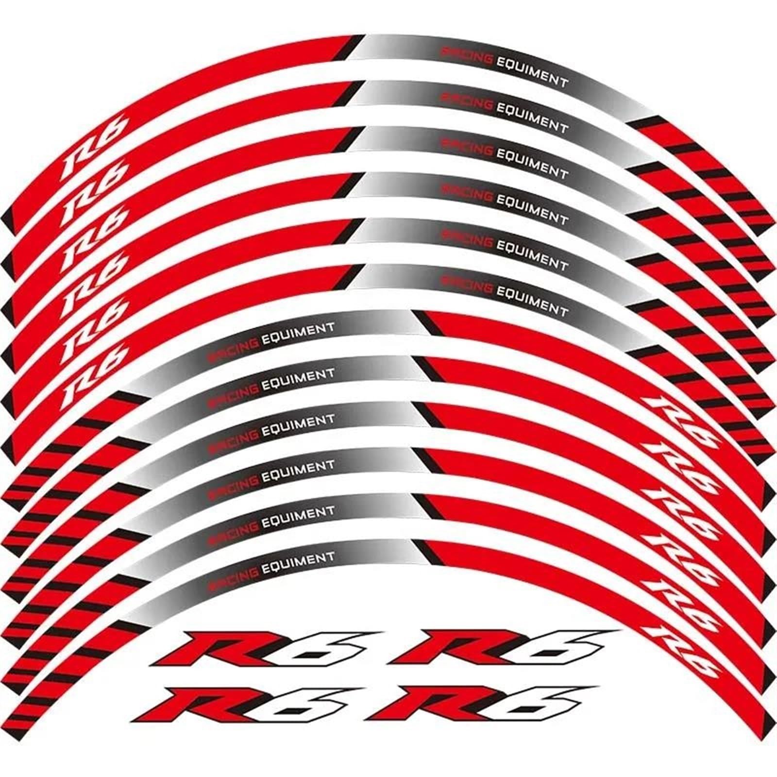 Stickers Motorcycle Wheel Stickers Night Reflective Decorative Rim for YZF R6(Style 18)