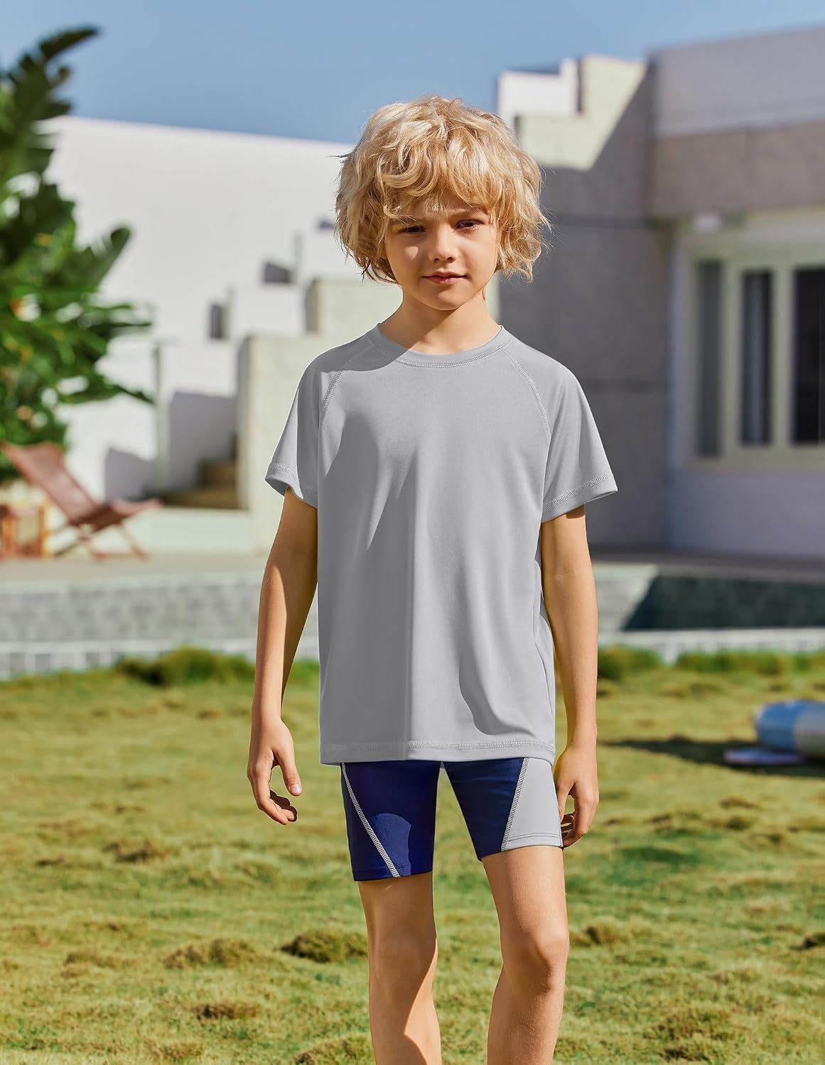 Arshiner Boys Swim Shirts UPF 50+ Short Sleeve Rash Guard Quick Dry Shirt