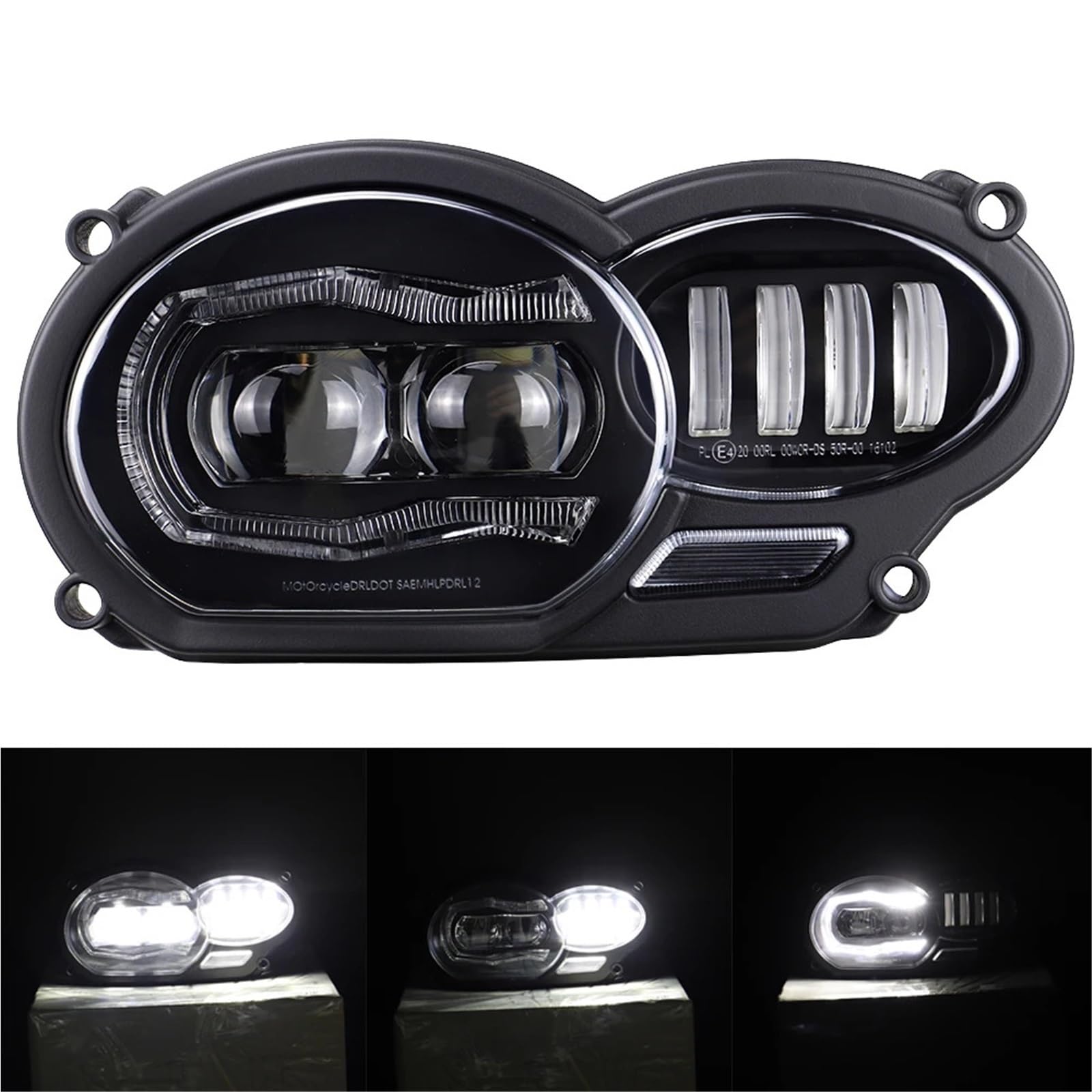 reflektory przednie Motocyklowa lampa przednia LED 110W pasująca do BMW R1200GS 2005-2012 / R1200GS Adv 2006-2013 lampą halogenową