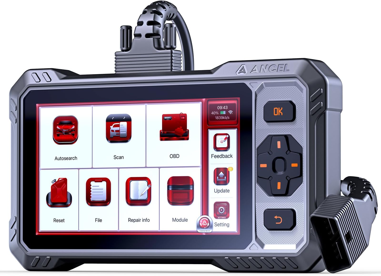 FX6100 Bidirectional Scan Tool, Full System OBD2 Scanner Diagnostic Tool with Lifetime Free Updates, 15+ Service Reset, AutoVIN, Automotive Diagnostic Scanner for Car, CAN FD & FCA AutoAuth