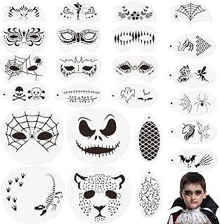 OOTSR 24 Pieces Makeup Stencils Tattoo Model for Halloween Christmas Tattoo for Kids Face and Body