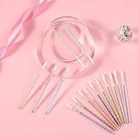 Vista 3 de 500 piezas desechables CrystaLip Brush aplicadores de brillo de labios, varitas de brillo de lápiz labial para cuidado de labios y kits