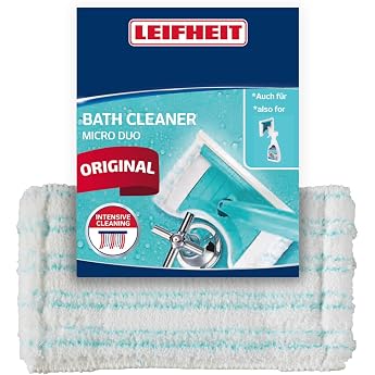 Leifheit Replacement Pad Bath Cleaner, 2 Fibre System Microfibre Cover | 2-fibre system with special bristles, absorbent micr