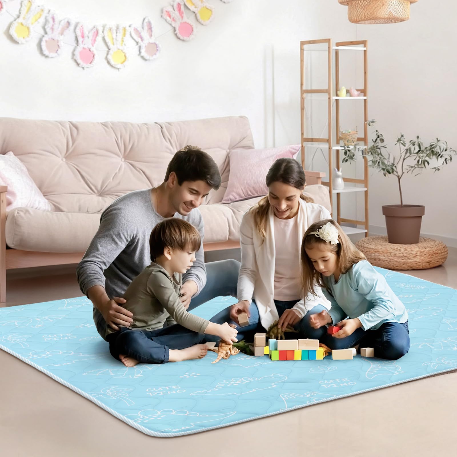 alldomess Baby Play Mat for Floor,180x150cm Large Playmat, Soft and Safe Foam Floor Mat Washable Foldable for Boys & Girls - Image 4