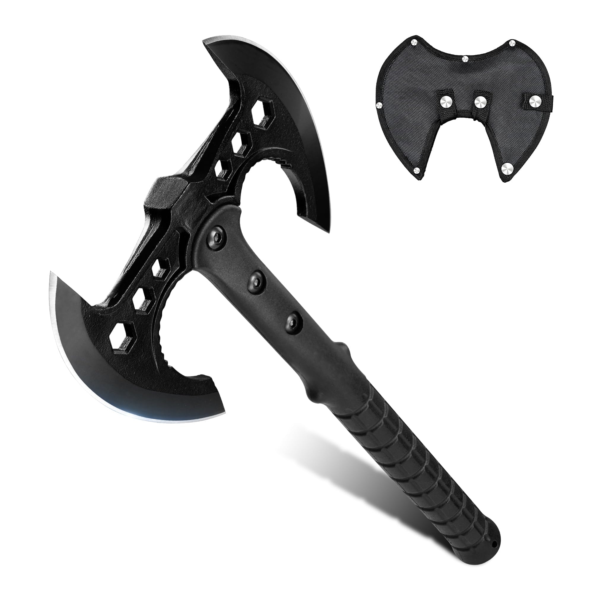 Dream Reach Beil Axt Set - Doppelaxt für Survival, Camping, Outdoor, Wikinger - Handbeil für Bushcraft, Wald, Garten - Männer Geschenke