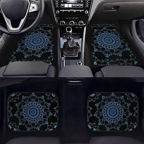 Liuqpwys Blue Mandala Car Floor Mats Full Set Easy to Install 4 Piece Car Floor 