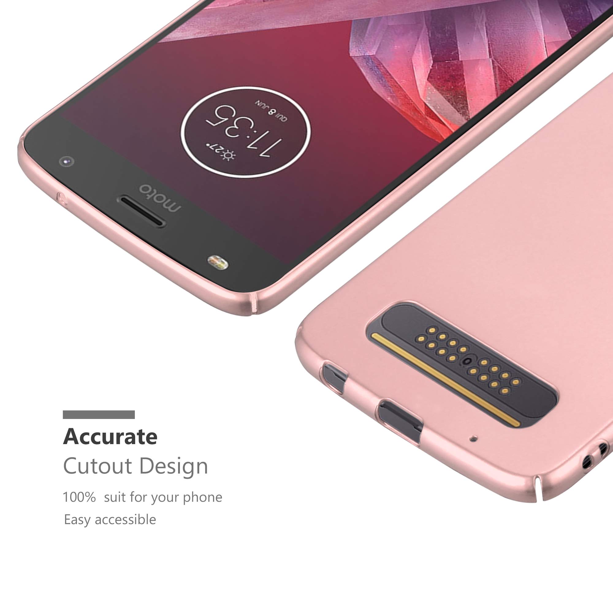 Cadorabo Custodia Rigida Per Motorola Moto X Play, Colore Frosty Rosso, Cover Sottile Antiurdo Con Bordo Rialzato, Ultra Slim