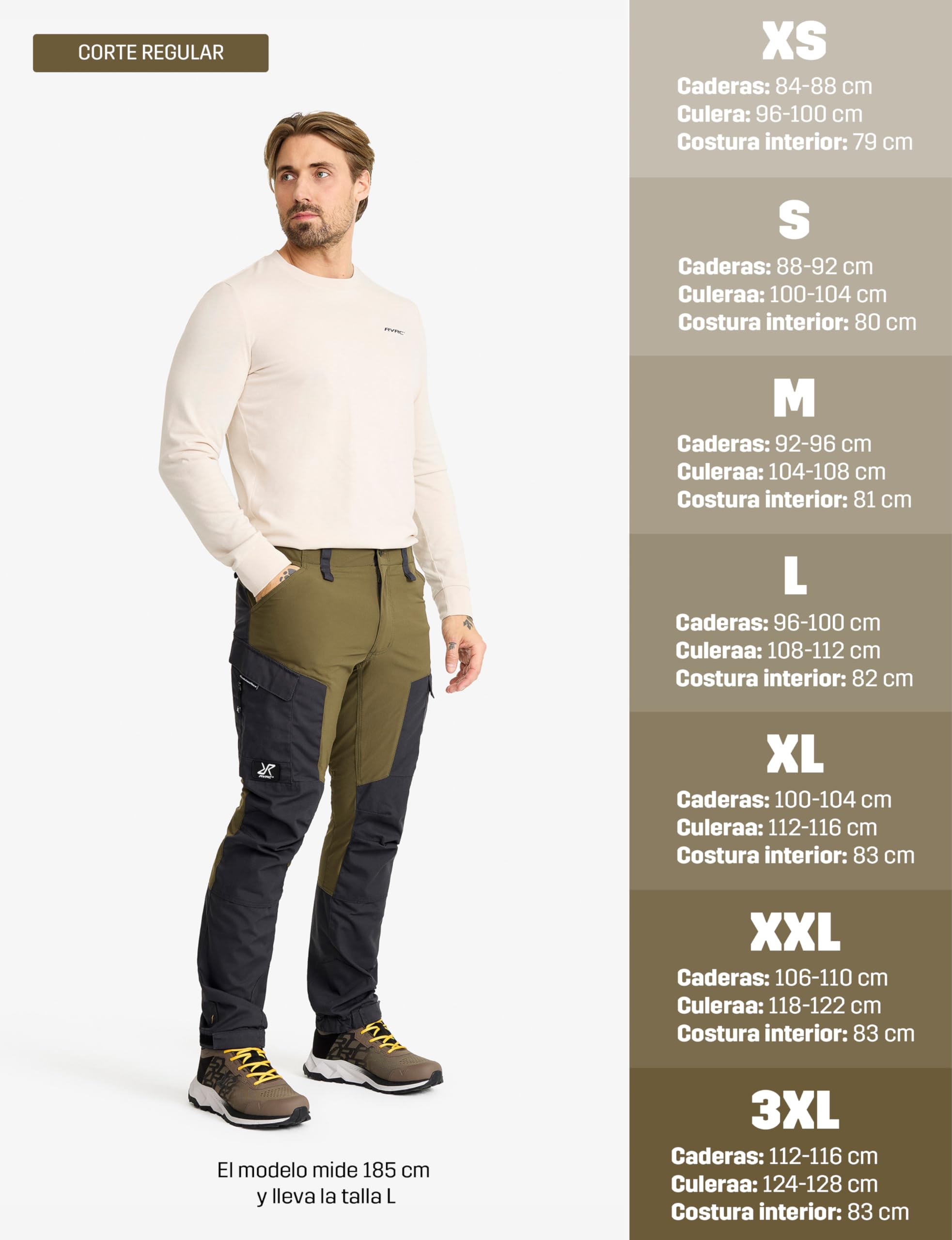 RevolutionRace RVRC GP Pants para Hombre, Pantalones Cargo, Senderismo