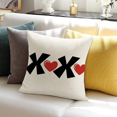 Miniatura 4 de XOXO - Funda de almohada romántica para el día de San Valentín funda de cojín de corazón rojo funda de cojín de boda compromiso aniversario