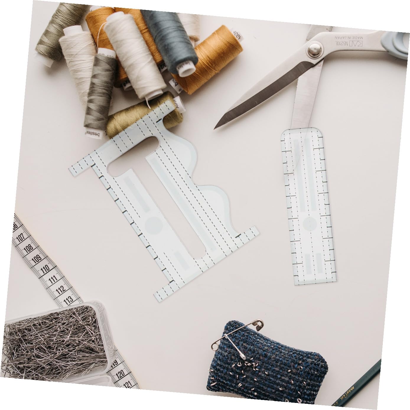 STOBOK 9piezas Regla Acrílica Para Patchwork Plantilla De Costura Multifuncional Para Diseño De Ropa y Manualidades Herramienta De Costura Ligera y Portátil