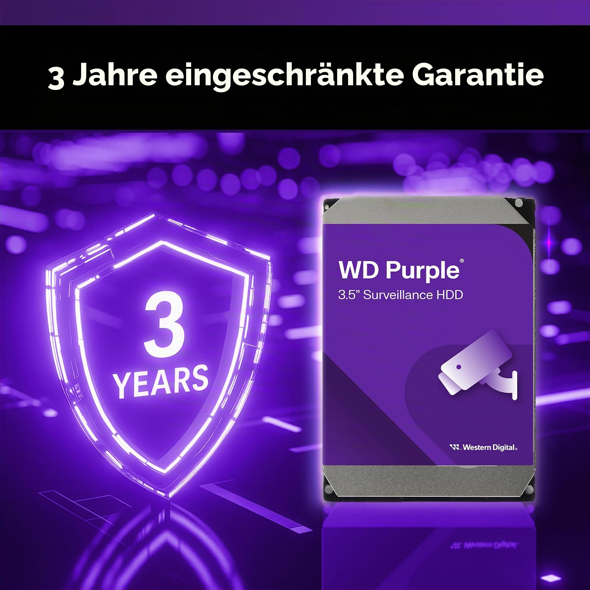 WD Purple™, 2TB | 8.9 cm SATA III HDD mit WD AllFrame Technologie