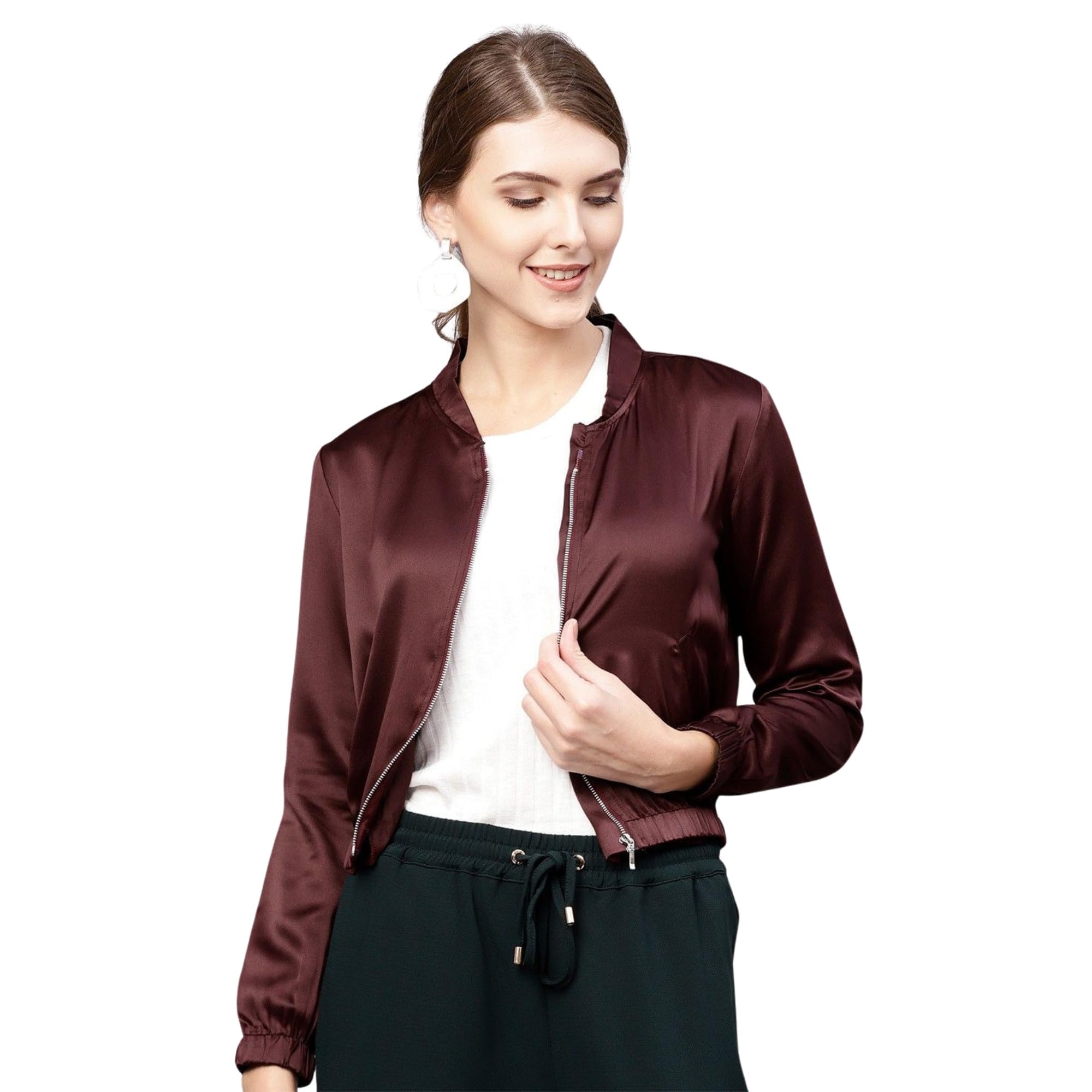 Solid Tuxedo Style Casual Women Blazer (Brown) | GROUPFBZM33QYFZU-image-27
