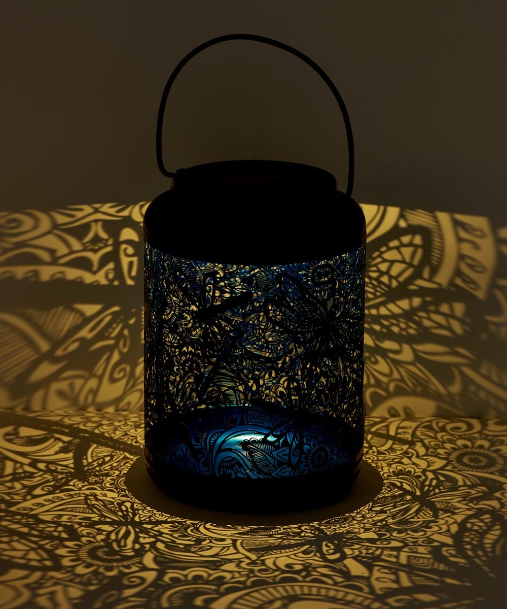 Giftcraft 717924 Dragonfly Hanging Solar Lantern, 12.20-inch Height