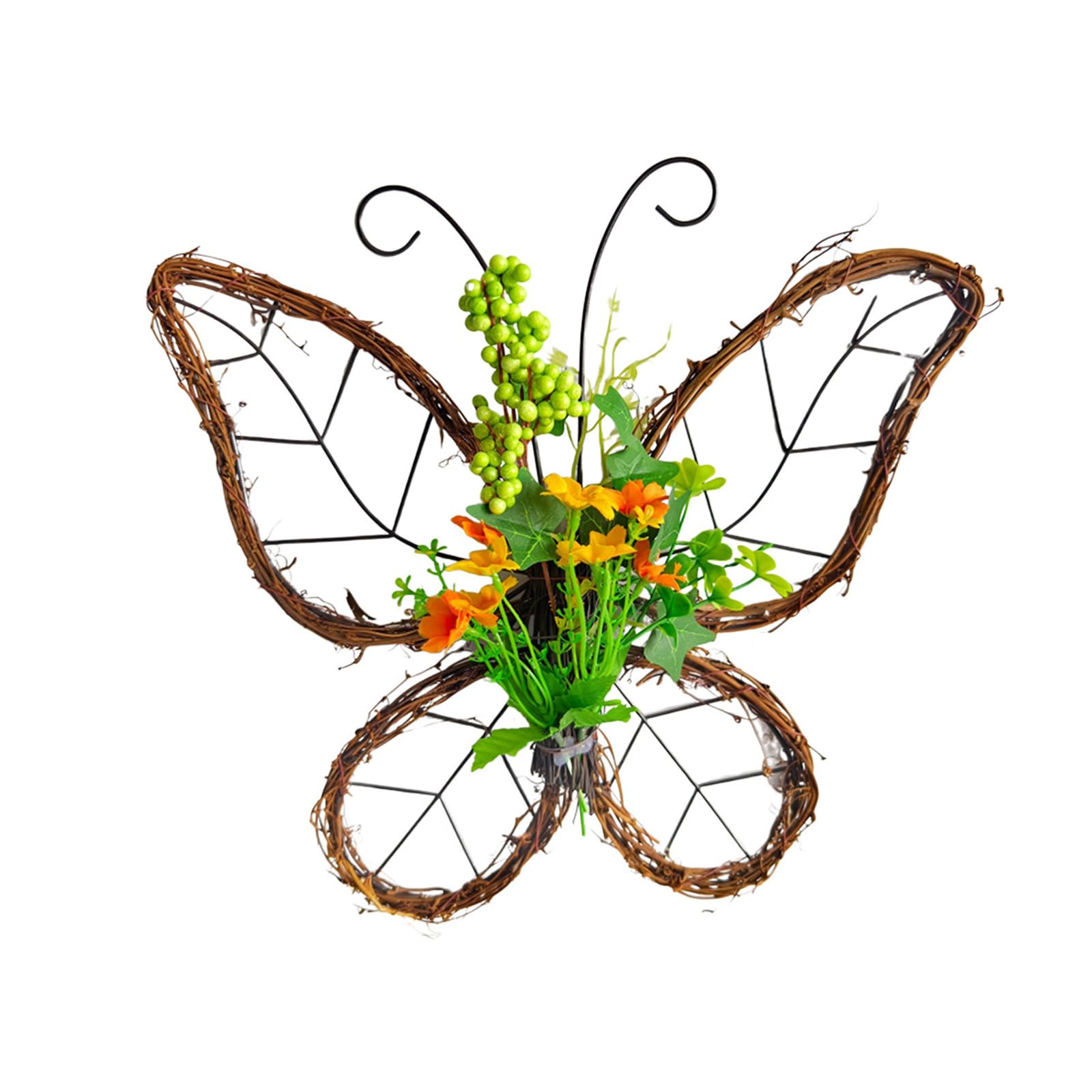 Tsophreniq Artificial Flower Wreath Spring Wreath for Front Door, Window, Wedding Party, Indoor and Outdoor Decorations Window