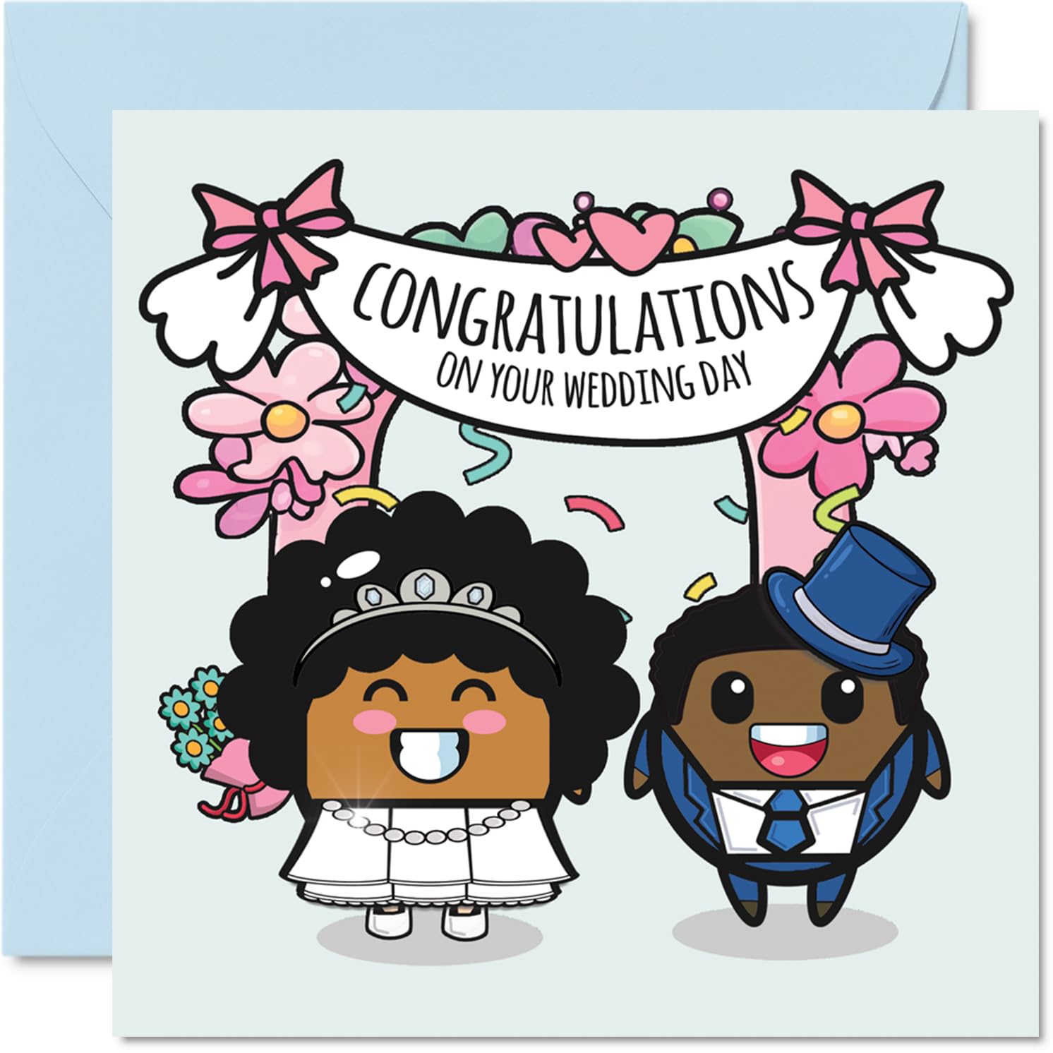 Wedding Cards for Couples - Congratulations on your Wedding Day - Gifts for Newlyweds, Congrats Well Done Card, 145mm Marriage Greeting Cards Fiance Fiancee