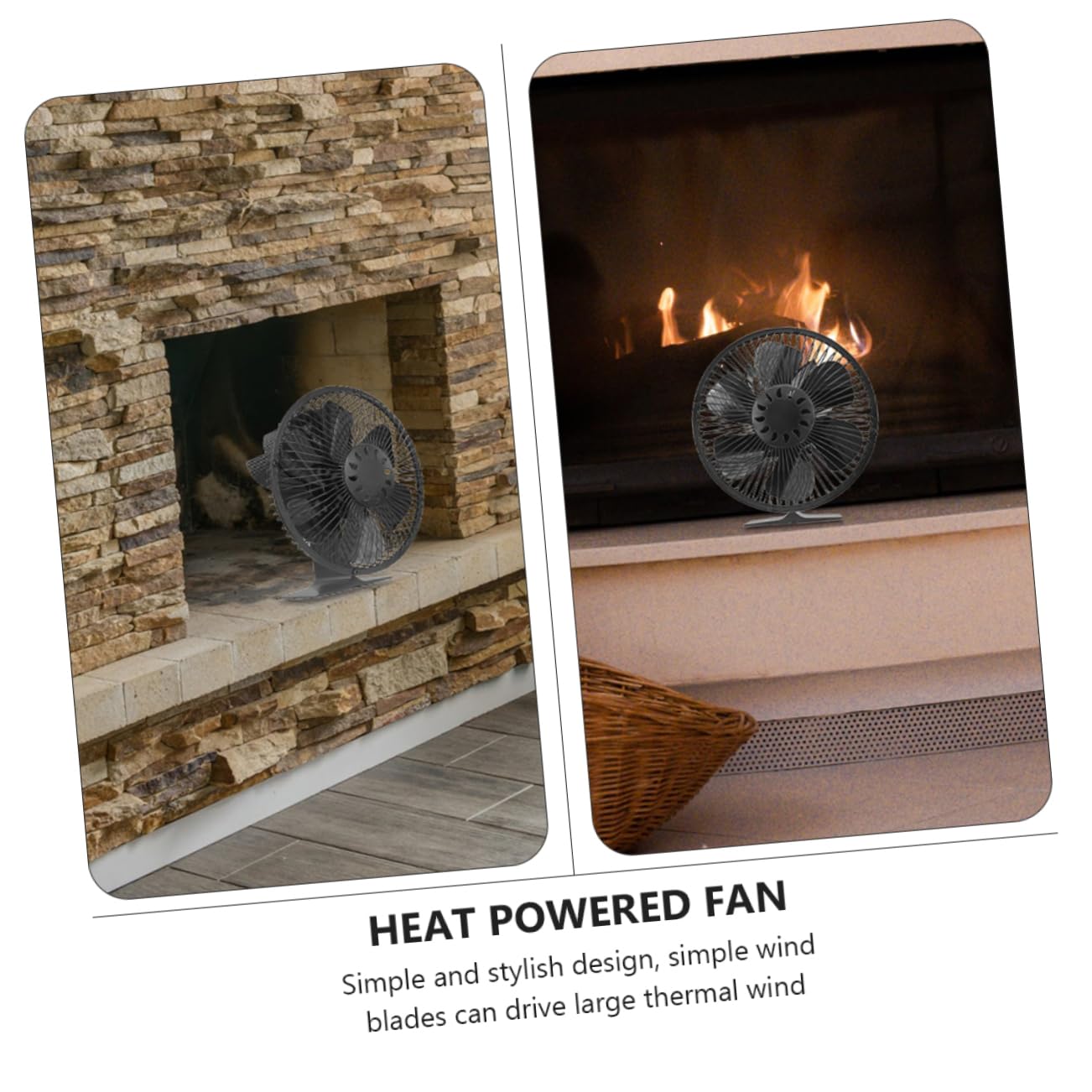 Cabilock Ventilador De Chimenea De 6 Aspas Portátil y Práctico Para Estufas De Leña