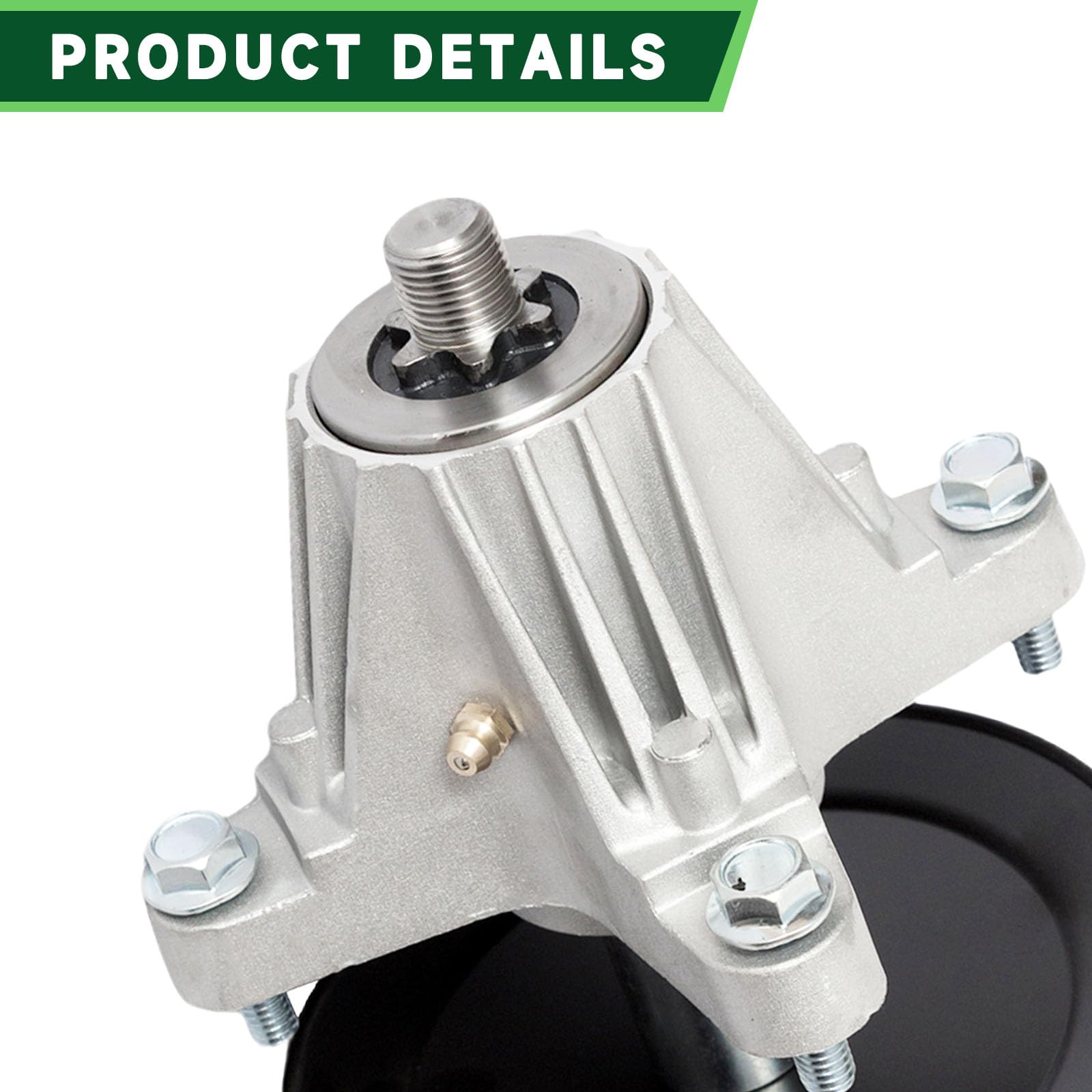Cortacésped Para Cub Cad Et MT D 918-06991 618-06991 Conjunto De Husillo Cubierta La Mayoría 42 Pulgadas Con Perno Roscado Polea Y Accesorio Zerk (paquete 2