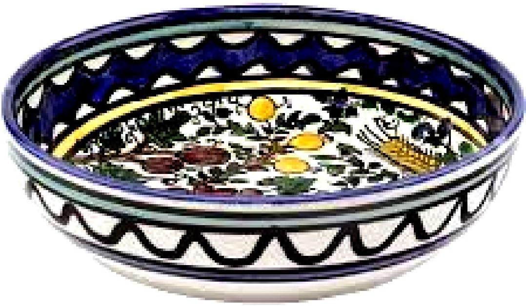 Bluenoemi Israel Armenian Gifts Ceramic Bowl Home Decoration colorful serving bowls Judaica Seven Species