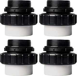 TonGass (4-Pack) 2" MIP x 2" PVC Hi-Temp Unions Compatible with Pentair Whisperflo & Intelliflo Pool Pumps Hand-Tightened Pool Pump High Temp Unions Replacement for Schedule 40 Male Adapters
