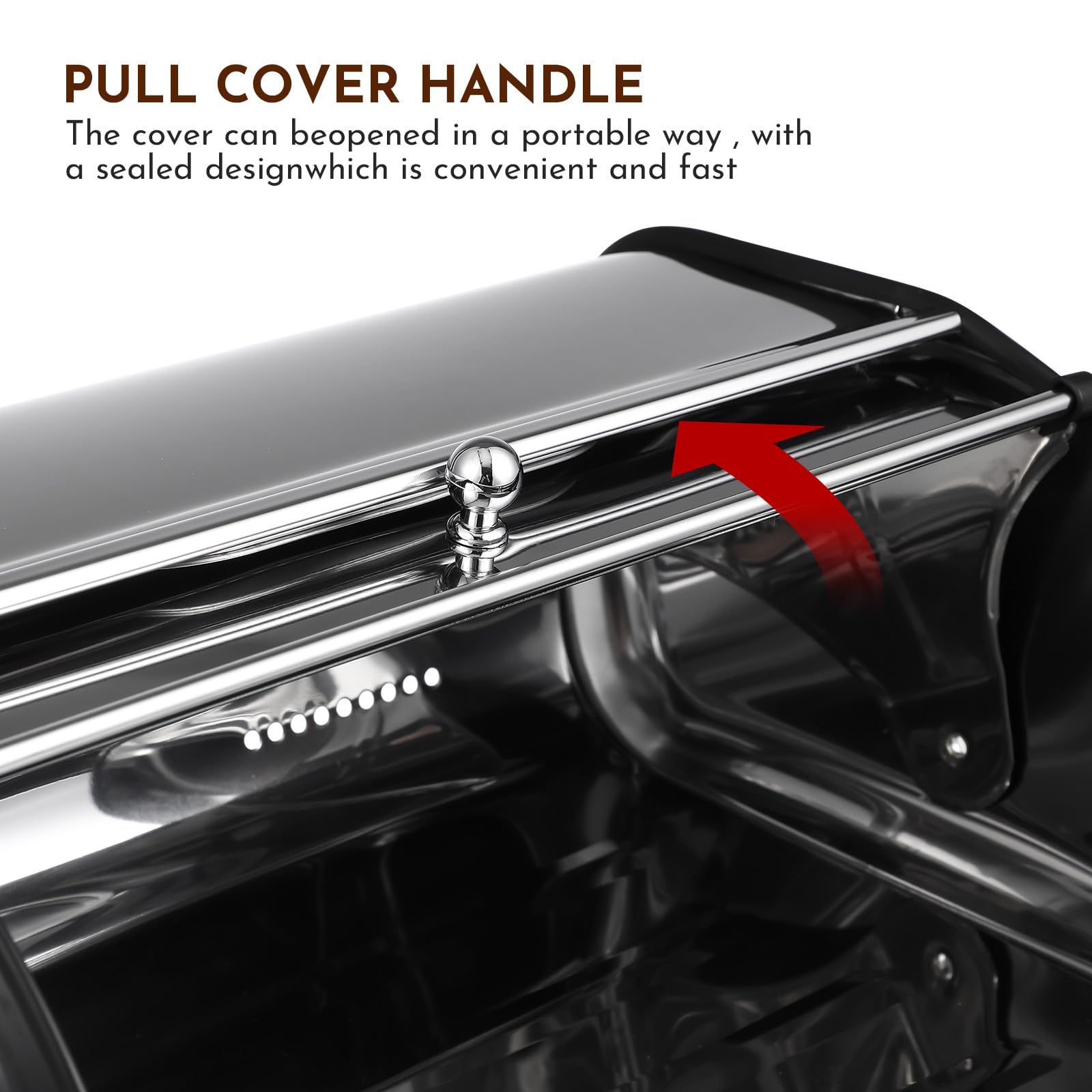 DOITOOL Caja para Pan de Acero Inoxidable Base Ancha y Diseño Moderno, Resistente a Deformaciones y Mantiene el Sabor del Pan, Adecuado para Panaderías y Cafeterías