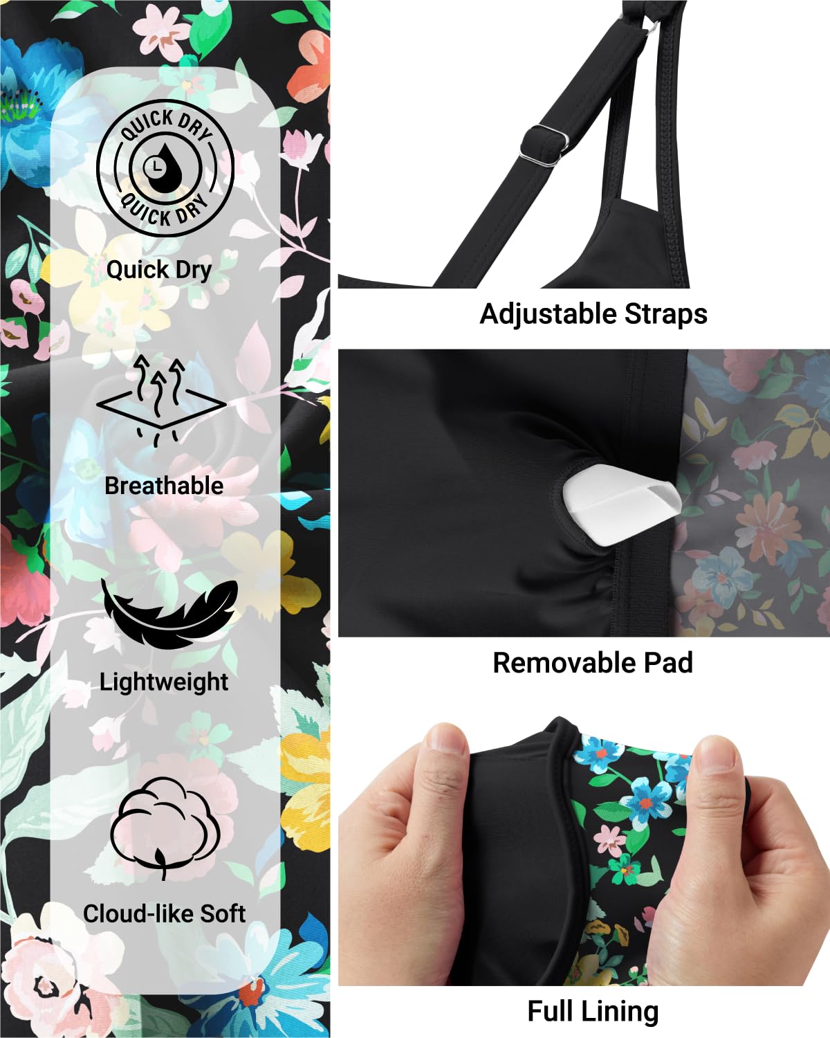 Flowy Tankini-Tops für Damen, bescheidener Badeanzug, lockere Passform, Badeoberteil, ohne Unterteil 2025 (erhältlich in Plus)