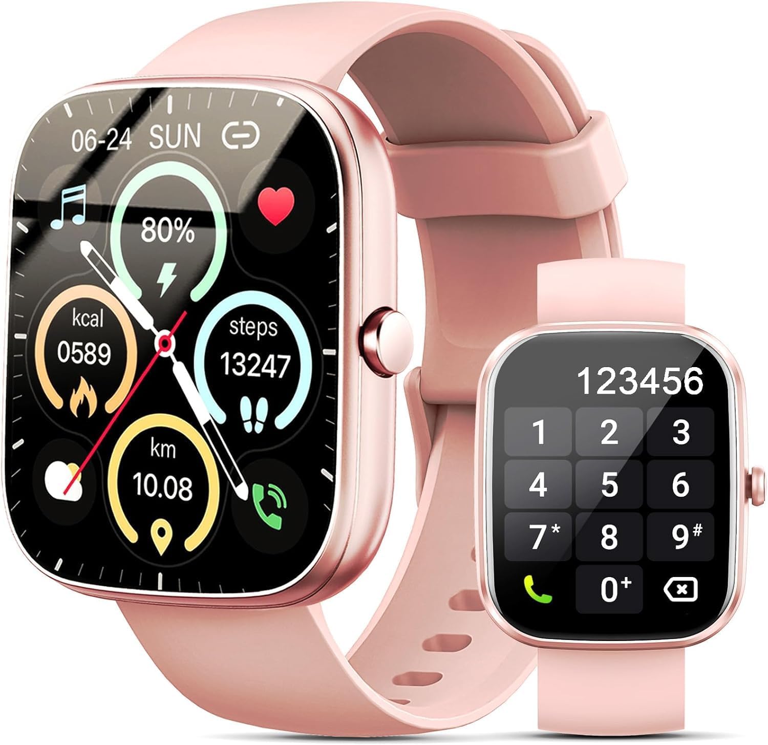 Fempoin Smart Watch, 1.96" HD SmartWatch, Touch Screen Answer/Make Call, IP68 Waterproof 100+ Sport Fitness Tracker, Activity Tracker with Sleep Monitor/SpO2/Heart Rate/Pedometer for Android iOS