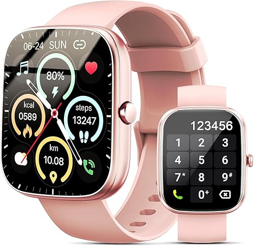 Vista 3 de Fempoin Reloj inteligente para hombres y mujeres (respuesta/hacer llamadas), nuevo reloj inteligente HD de 1.96 pulgadas, rastreador de actividad