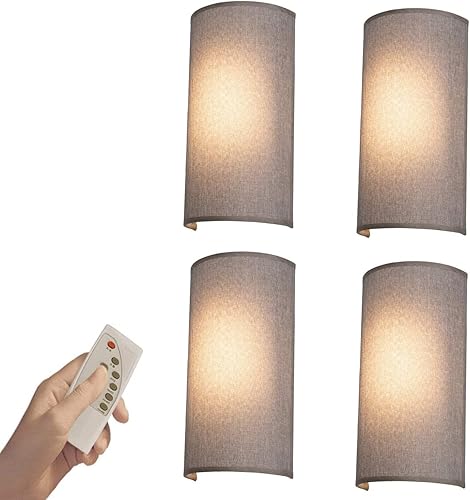 Miniatura 7 de Kiven Aplique de pared de tela de 11.8 pulgadas de altura para dormitorio, baño, pasillo, paquete de 2