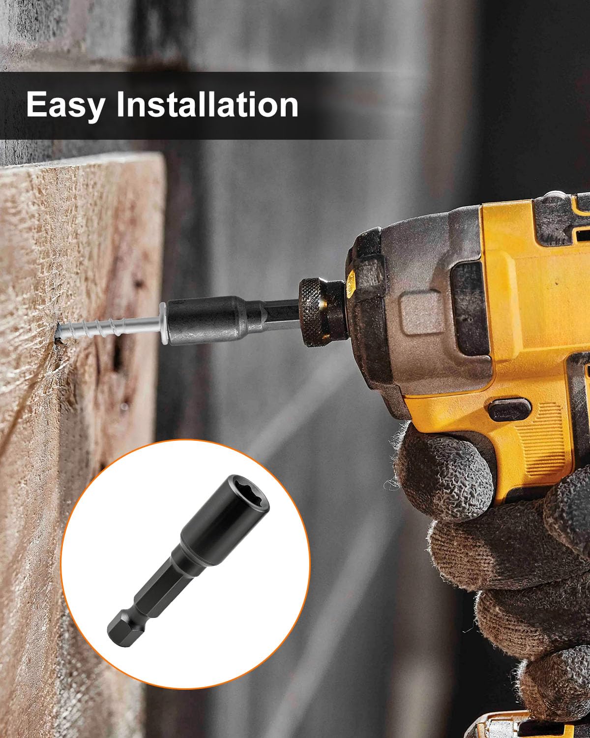 500Pcs Screws, #9 x 1-1/2" High-Strength Steel Joist Hanger Screws for Heavy-Duty Connections, 1/4" Hex Drive