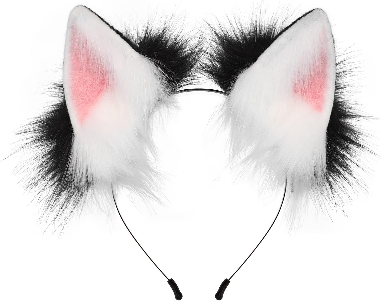 QinRuan Fox Cat Long Fur Ears Hair Headwear Wolf Animal Anime Halloween Cosplay Costume