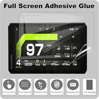 KZIOACSH 2 Pack Screen Protector for RiderNav R7M, Ultra Slim HD Clarity Touch Sensitive Scratch-Resistant Shatterproof Bubble Free PET Screen Guard for RiderNav R7M