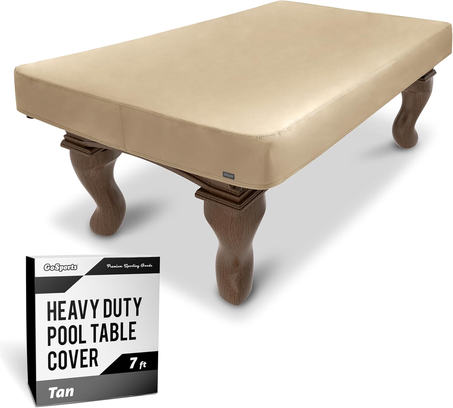 GoSports 7 ft Premium Leatherette Pool Table Cover - Waterproof & Tearproof - Heavy Duty Indoor & Outdoor Billiard Table Cover