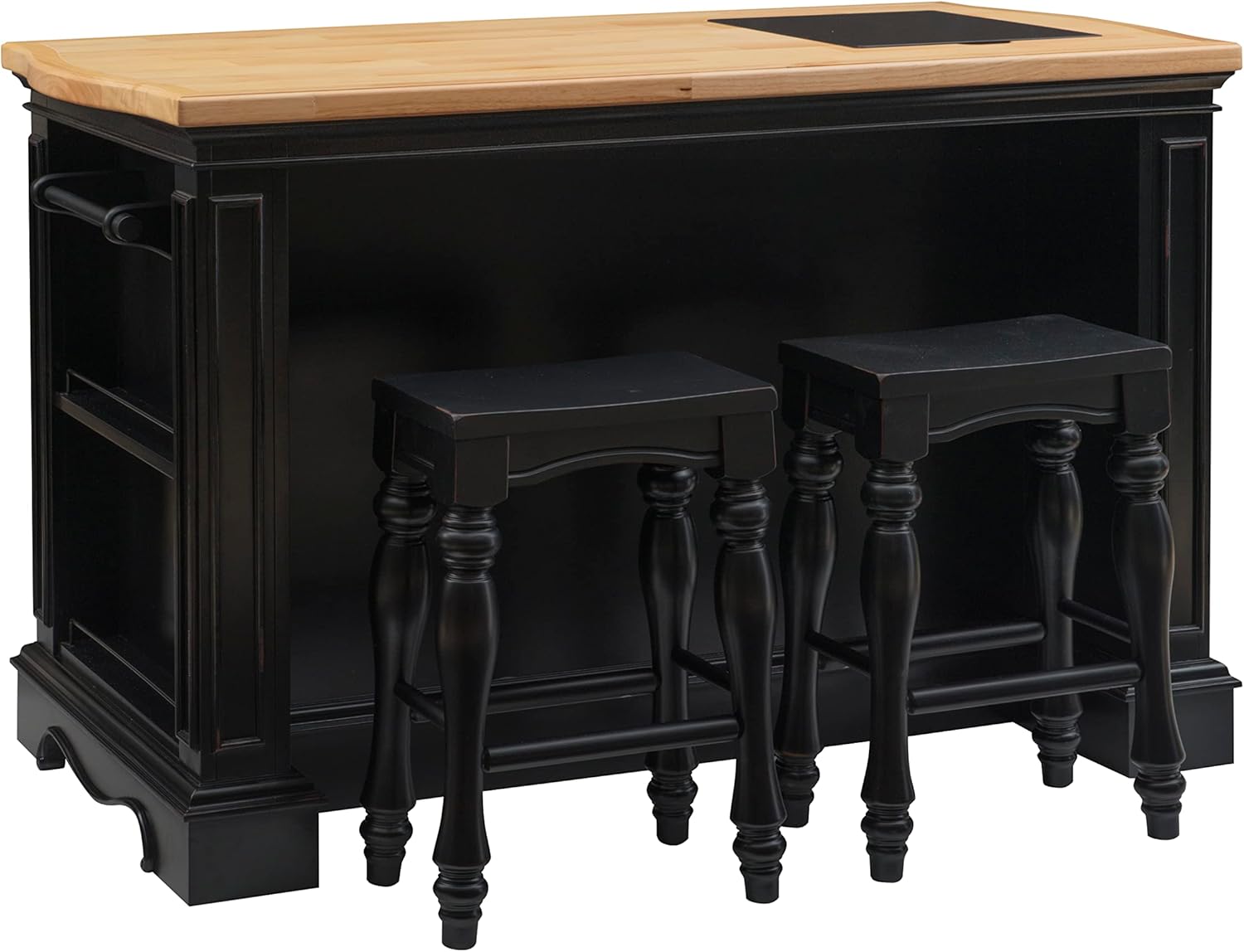 Powell Pennfield Kitchen Island and Stool Storage