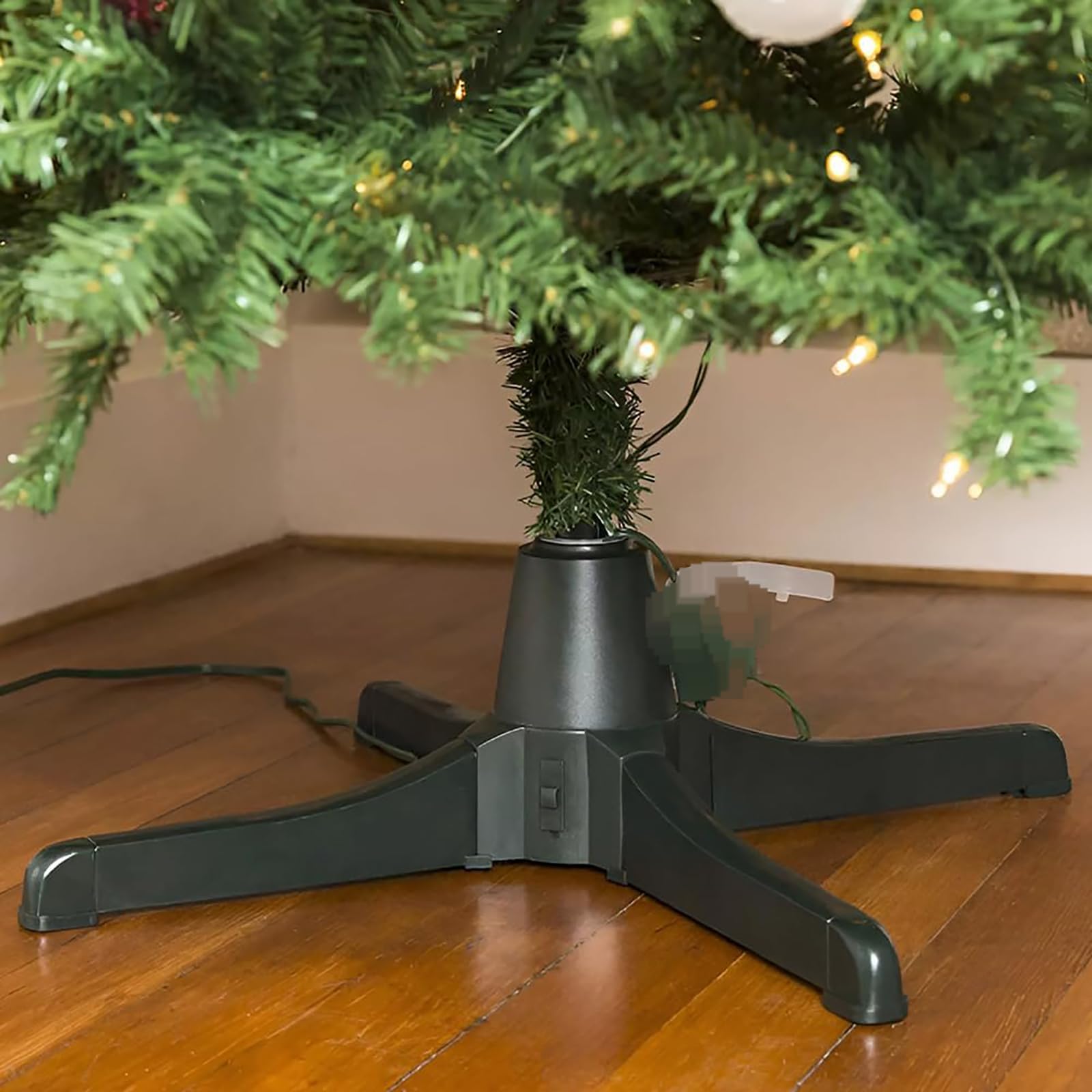Soporte De Árbol De Navidad Giratorio, Soporte De Árbol De Navidad Giratorio 360 °, Soporte De Árbol De Vacaciones Artificial Ajustable, Soporte Portátil De Metal, Se Adapta A Los Tamaños De Poste 0.9