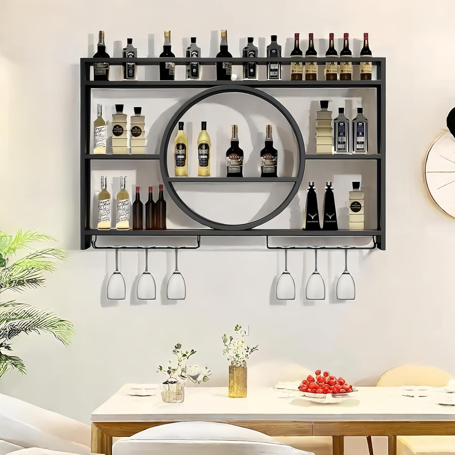 Étagère à vin murale en fer pour partager de beaux moments autour du vin