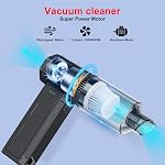 JVSCAM Compressed Air Duster,150000RPM Électrique Air Duster, Aspirateur & Aspirateur 3-in-1, Rechargeable avec 3-Gear Vitesse de vent réglable pour le clavier, l'ordinateur, la voiture, la maison et le sac de stockage scellement