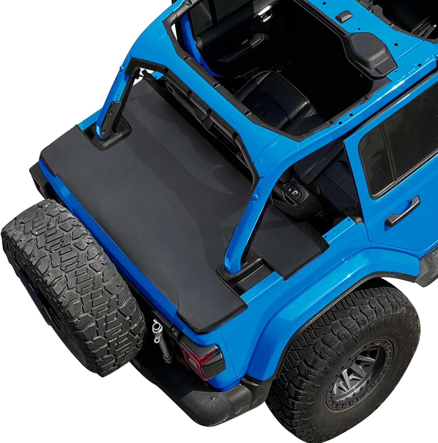 Trunk Cover Compatible with Jeep Wrangler JK Tonneau Cargo Cover Tailgate Back Toncover for JKU Unlimited 4 Door Black 2007-2018
